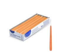 DeinPack Lot de 10 bougies coniques - Orange - Bougies décoratives pour la maison - Durée de combustion : 8 heures - Bougies festives pour fête, mariage et autres occasions