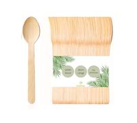 DeinPack Lot de 1000 Cuillères en Bois de Bouleau 16 cm - Biodégradables - Couverts Durables et Jetables