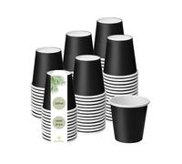 DeinPack Lot de 1000 gobelets en carton de 100 ml, Ø 62 mm, noirs, jetables, noirs, pour dégustation, expresso, à café jetables, en carton kraft