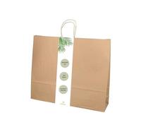DeinPack Lot de 150 sacs en papier respectueux de l'environnement - Sacs cadeaux biodégradables et compostables - 54 x 13 x 45 cm