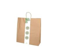 DeinPack Lot de 200 grands sacs en papier respectueux de l'environnement I Sacs cadeaux biodégradables compostables I 200 x sacs en papier marron 46 x 16 x 49 cm