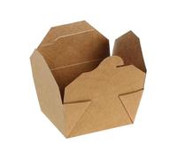 DeinPack Lot de 50 boîtes à emporter 1300 ml I Boîte alimentaire bio rectangulaire en carton kraft marron avec couvercle pliable I Boîtes jetables à emporter