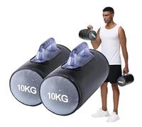 DEIRIS Haltères à Eau, Sac Eau Fitness, Poids de Voyage, poids réglables jusqu'à 10/14 kg par paire, pour l'entraînement en force, Sac de Sable Alternative