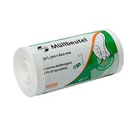 DEISS FIRST PLUS Sacs Poubelle, 500 mm x 600 mm, 30 litre, Blanc (lot de 50), 36021