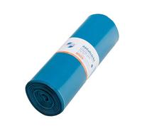 Deiss Sacs à déchets 120 L bleus robustes – 700x1100 mm – LDPE recyclé – 25 sacs/rouleau