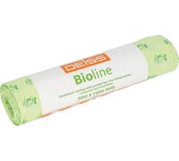 DEISS Sacs poubelle 06070 compostables. 120l 700x1.100mm 10 pcs/paquet.