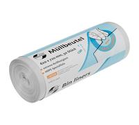 Deiss Universel Plus 49908 Sacs Poubelle avec Bandeau Coloré Imprimé 620 mm x 720 mm Transparent 50 par Rouleau 60L