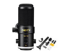 Deity VO-7U Microphone à condensateur Dynamique Tout en métal pour Podcast, Enregistrement, Streaming en Direct, Jeu Interface de Moniteur intégrée de 3,5 mm (avec Bras de flèche)