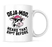 Déjà-Moo A Déjà Entendu Ça. Mug Avec Anse Mug À Café Jolis Tasse Pour Cuisine Travail Cappuccino 330Ml