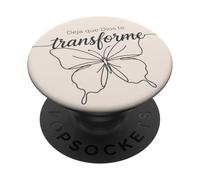 Deja Que Dios Te Transforme Butterfly Faith PopSockets PopGrip Adhésif