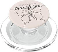 Deja Que Dios Te Transforme Butterfly Faith PopSockets PopGrip pour MagSafe