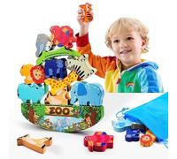 DejaNard Animaux Jouet Enfant 2 3 4 5 Ans, Jouet en Bois Bebe Fille 3-6 Ans Jouet Garcon Smart Games Jeux Montessori 2-6 Ans