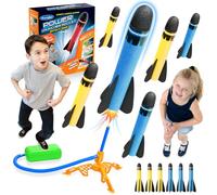 DejaNard Fusée Plastique Kit Pédale Pression Type Jouets D'extérieur Volants - Cadeau & Jouet pour Enfants
