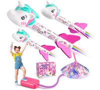 DejaNard Jeux Exterieur Enfant, Fusée Jouet Licorne Fille Cadeau Fille 4 5 6 7-11 Ans Jouet Fille 4 5 6 7 8 9 Ans Jeux Fille 4 5 6 7 8 Ans Cadeau Anniversaire Enfants Invites Pâques Cadeau
