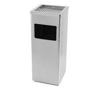 Dejaoo Poubelle en acier inoxydable, Poubelle amovible sur pied en acier inoxydable l, extérieur, intérieur et extérieur, Bacs à ordures de cuisine-Argent (1 PC) 24 * 24 * 60cm-35L