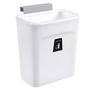 Dejaoo Poubelle Suspendue avec Couvercle pour Cuisine, Murale et Camping Car - Pour Portes d'Armoires, Placard, Salle de Bain, 29.5 * 16 * 26cm (Blanc-1PC)