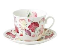 Déjeuner 45 cl et sous-tasse Sweety rose - Roy Kirkham - Blanc - Porcelaine G