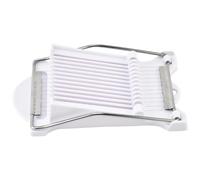 Déjeuner à viande trancheuse Easy Press Banana Slicer avec 12 fils en acier inoxydable, espacement de tranche de nourriture 1/3 pouce pour les fruits mous ou les pains viande en conserve