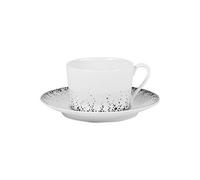 Déjeuner et sa sous-tasse Boréalis gris 34 cl (lot de 6) - - Blanc - Porcelaine