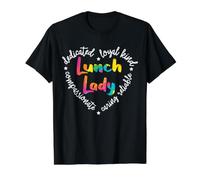 Déjeuner Lady Cafétéria Ouvrier Dîner Lady Cook Profession T-Shirt Graphique avec Valeur, Homme, Noir, L