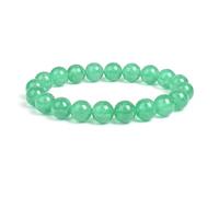 DEJIN Bracelet de perles rondes en pierre naturelle de 10 mm - Œil de tigre en jaspe - Pour homme et femme - Corde élastique faite à la main, Pierre