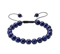 DEJIN Bracelet de protection en pierre de lave avec œil de tigre naturel de 8 mm, fait à la main, longueur de cadeau pour homme, Pierre