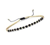 DEJIN Bracelet en améthyste naturelle avec grenat noir et spinelle - Cadeau d'anniversaire pour femme, Pierre