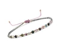 DEJIN Bracelet en améthyste naturelle avec grenat noir et spinelle - Cadeau d'anniversaire pour femme, Pierre