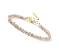 DEJIN Bracelet en perles de pierres précieuses naturelles de 4 mm avec améthyste, grenat arc-en-ciel, cornaline, apatite, spinelle noire, cadeau pour femme, Pierre