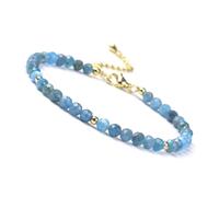 DEJIN Bracelet en perles de pierres précieuses naturelles de 4 mm avec améthyste, grenat arc-en-ciel, cornaline, apatite, spinelle noire, cadeau pour femme, Pierre
