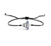 DEJIN Bracelet multicolore bleu violet avec pierres de zircone cubique petite abeille rouge fait à la main pour femme et fille adorable animal, Pierre