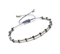 DEJIN Bracelet réglable en pierre naturelle tourmaline lapis améthyste grenat cornaline et perles de rocaille pour femme, Pierre