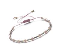 DEJIN Bracelet réglable en pierre naturelle tourmaline lapis améthyste grenat cornaline et perles de rocaille pour femme, Pierre