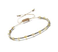 DEJIN Bracelet réglable en pierre naturelle tourmaline lapis améthyste grenat cornaline et perles de rocaille pour femme, Pierre