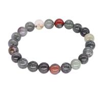 DEJIN Bracelets en pierre naturelle de 8 mm pour homme et femme - Sodalite bleue/agate du Botswana/bronze/quartz transparent/agate folle/jaspe dalmatien Cadeau pour les amoureux, Pierre