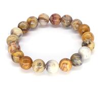 DEJIN Bracelets en pierre naturelle de 8 mm pour homme et femme - Sodalite bleue/agate du Botswana/bronze/quartz transparent/agate folle/jaspe dalmatien Cadeau pour les amoureux, Pierre
