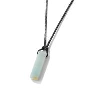 DEJIN Collier en tourmaline noire pour homme avec pendentif en pierre d'obsidienne noire réglable en cristal d'énergie spirituelle onyx noir, Pierre