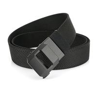 DEJIN EDC Ceinture à cliquet en nylon extensible avec boucle automatique pour homme, sans trous, ceinture invisible pour homme, Noir , taille unique