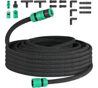 DEJIN Ensemble De Tuyaux D'arrosage Goutte À Goutte, Tuyau en Perles for Irrigation Goutte À Goutte, Tuyau D'arrosage for Irrigation, Jardins, Pelouses, Terrasses(50m)