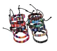 DEJIN Lot de 12 bracelets tressés bohème pour homme et femme - Accessoires de festival faits à la main, Pierre