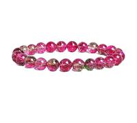 DEJIN Lot de 2 bracelets en cristal craquelé naturel - Cadeau idéal pour les amateurs de popcorn et de quartz, Pierre