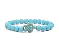 DEJIN Lot de 2 bracelets en hématite irrégulière en obsidienne noire avec perles œil de tigre naturelles pour couple hommes et femmes, Pierre