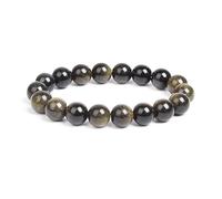 DEJIN Lot de 2 bracelets en perles de jaspe rondes en pierre naturelle pour homme et femme Corde élastique faite à la main 10 mm, Pierre