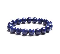 DEJIN Lot de 2 bracelets en perles de jaspe rondes en pierre naturelle pour homme et femme Corde élastique faite à la main 10 mm, Pierre