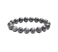 DEJIN Lot de 2 bracelets en perles de jaspe rondes en pierre naturelle pour homme et femme Corde élastique faite à la main 10 mm, Pierre