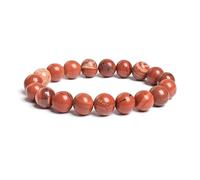 DEJIN Lot de 2 bracelets en perles de jaspe rondes en pierre naturelle pour homme et femme Corde élastique faite à la main 10 mm, Pierre