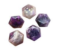 DEJIN Lot de 5 colliers avec pendentif étoile de 24 x 27 mm en cristal naturel, Pierre