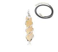 DEJIN Pendentif Hexagonal Collier Pierre Naturelle Quartz Lapis Opale Améthyste Pierre Cristal Rose Pendentif Colonne Hexagonale Seulement, Pierre