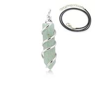 DEJIN Pendentif Hexagonal Collier Pierre Naturelle Quartz Lapis Opale Améthyste Pierre Cristal Rose Pendentif Colonne Hexagonale Seulement, Pierre