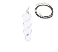 DEJIN Pendentif Hexagonal Collier Pierre Naturelle Quartz Lapis Opale Améthyste Pierre Cristal Rose Pendentif Colonne Hexagonale Seulement, Pierre